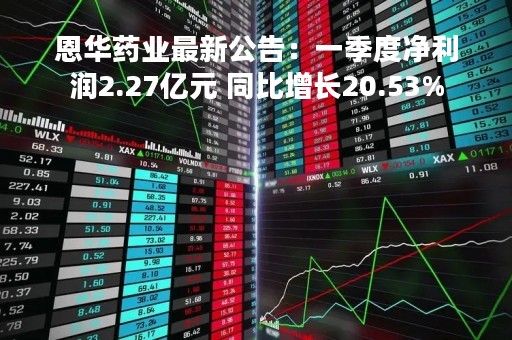恩华药业最新公告：一季度净利润2.27亿元 同比增长20.53%