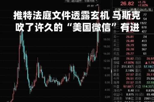 推特法庭文件透露玄机 马斯克吹了许久的“美国微信”有进展了