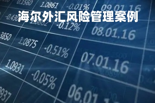 海尔外汇风险管理案例「海尔外汇风险管理案例答案解析」