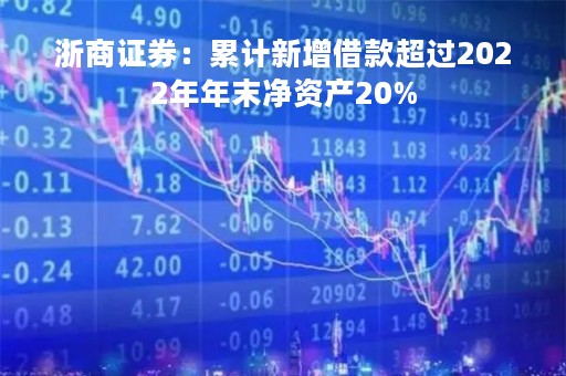 浙商证券：累计新增借款超过2022年年末净资产20%