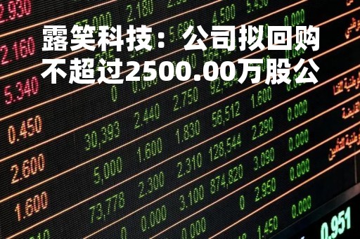 露笑科技：公司拟回购不超过2500.00万股公司股份