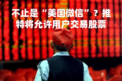 不止是“美国微信”？推特将允许用户交易股票和加密货币等资产