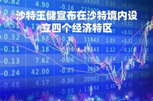 沙特王储宣布在沙特境内设立四个经济特区