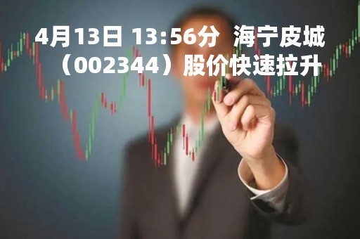 4月13日 13:56分  海宁皮城（002344）股价快速拉升