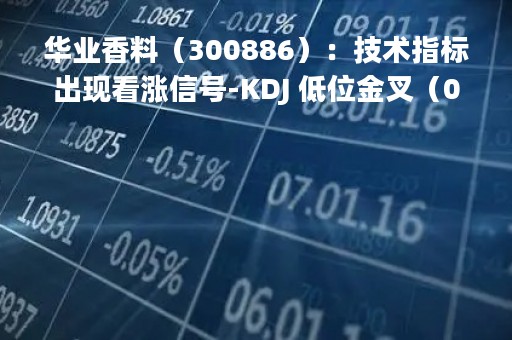 华业香料（300886）：技术指标出现看涨信号-KDJ 低位金叉（04-13）