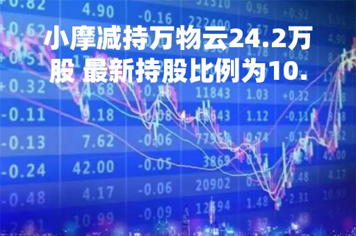 小摩减持万物云24.2万股 最新持股比例为10.82%