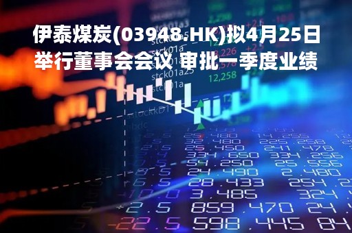 伊泰煤炭(03948.HK)拟4月25日举行董事会会议 审批一季度业绩