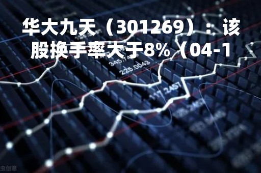 华大九天（301269）：该股换手率大于8%（04-14）