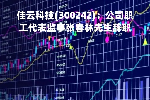 佳云科技(300242)：公司职工代表监事张春林先生辞职