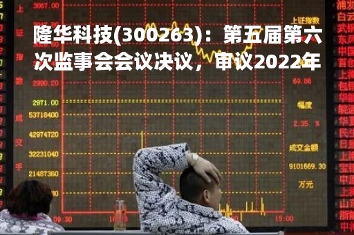 隆华科技(300263)：第五届第六次监事会会议决议，审议2022年度监事会工作报告等多项议案