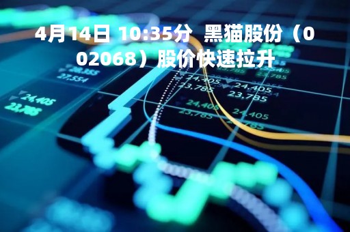 4月14日 10:35分  黑猫股份（002068）股价快速拉升