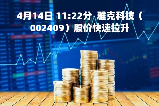 4月14日 11:22分  雅克科技（002409）股价快速拉升