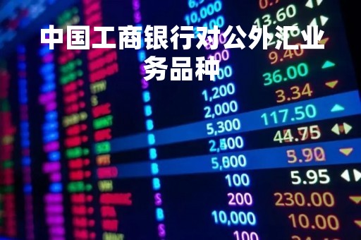 中国工商银行对公外汇业务品种「工商银行打造外汇首选银行」