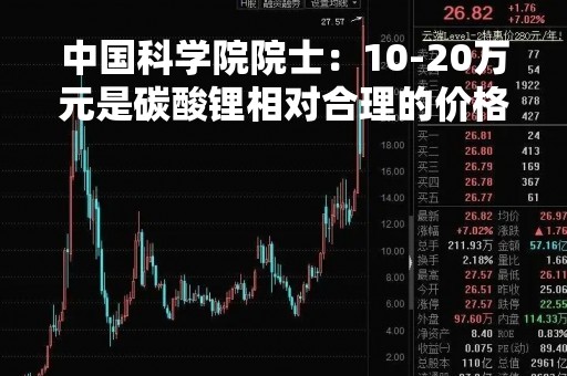 中国科学院院士：10-20万元是碳酸锂相对合理的价格区间