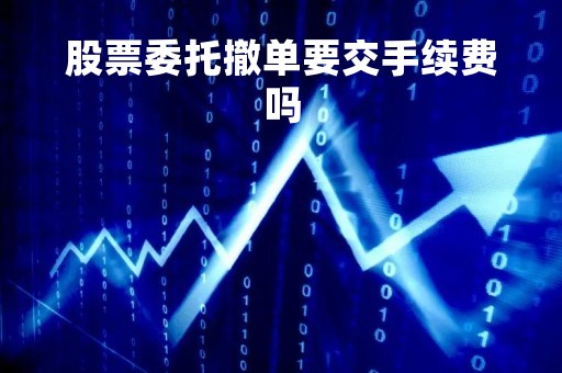 股票委托撤单要交手续费吗「股票委托撤单交易有效时间」