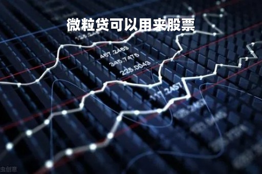 微粒贷可以用来股票「微粒贷的钱用来购买股票」