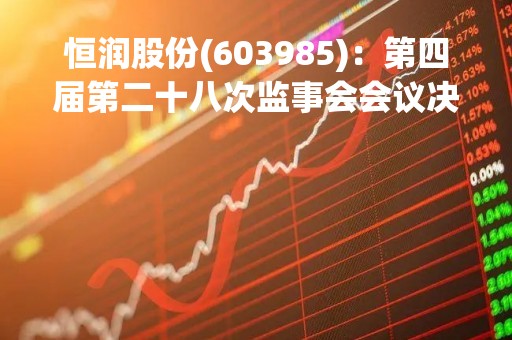 恒润股份(603985):第四届第二十八次监事会会议决议,审议2022年度监事会工作报告等多项议案