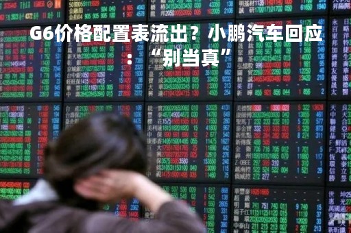 G6价格配置表流出？小鹏汽车回应：“别当真”