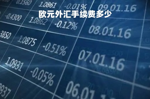 欧元外汇手续费多少「欧元汇款怎么收手续费」
