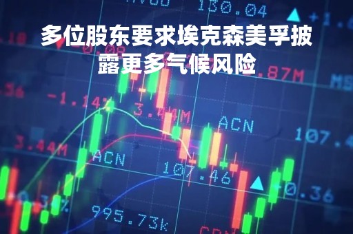多位股东要求埃克森美孚披露更多气候风险