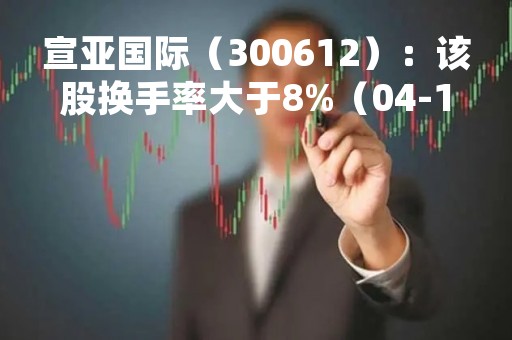 宣亚国际（300612）：该股换手率大于8%（04-17）