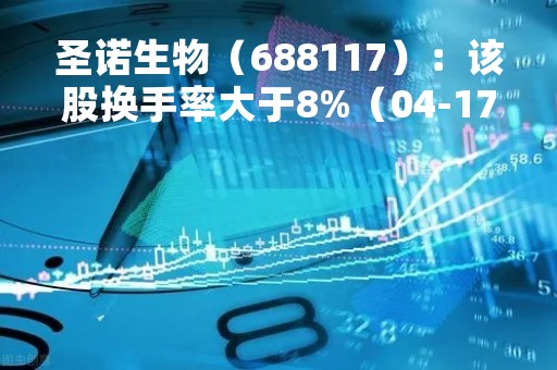 圣诺生物（688117）：该股换手率大于8%（04-17）
