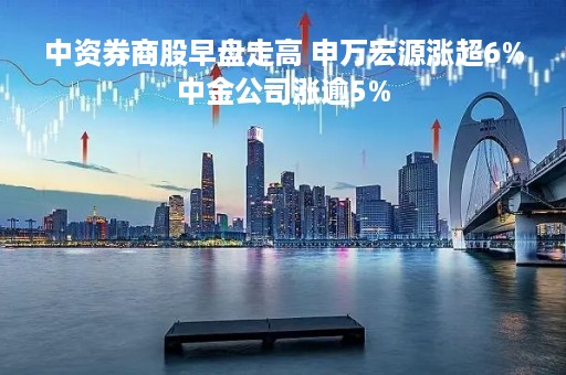 中资券商股早盘走高 申万宏源涨超6%中金公司涨逾5%
