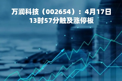万润科技（002654）：4月17日13时57分触及涨停板