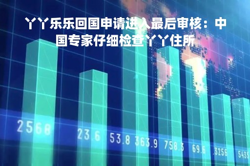 丫丫乐乐回国申请进入最后审核：中国专家仔细检查丫丫住所