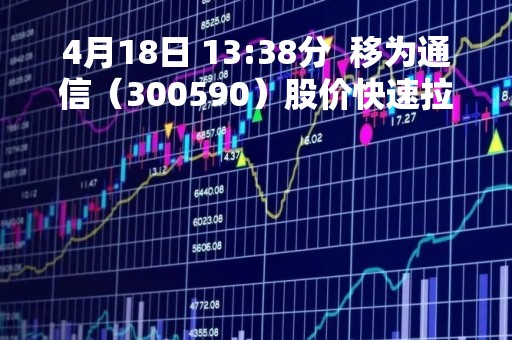 4月18日 13:38分  移为通信（300590）股价快速拉升