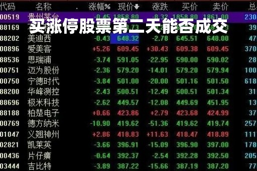 买涨停股票第二天能否成交「涨停买入第二天能卖吗」