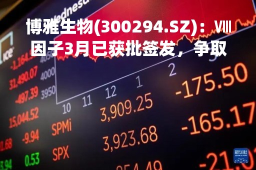 博雅生物(300294.SZ)：Ⅷ因子3月已获批签发，争取今年达到5%市场份额