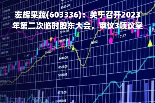 宏辉果蔬(603336)：关于召开2023年第二次临时股东大会，审议3项议案