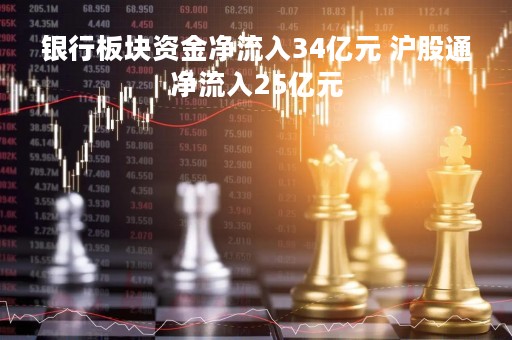 银行板块资金净流入34亿元 沪股通净流入25亿元 银行板块资金净流入34亿元 沪股通净流入25亿元