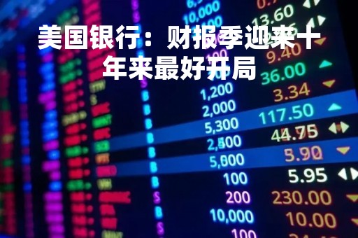 美国银行：财报季迎来十年来最好开局