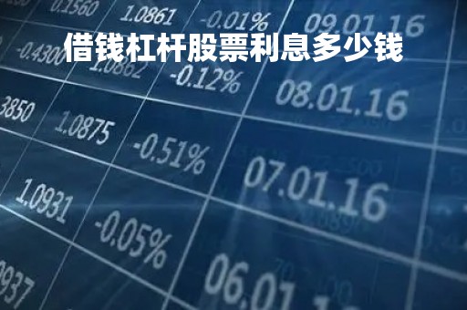 借钱杠杆股票利息多少钱「借钱杠杆股票利息多少钱啊」