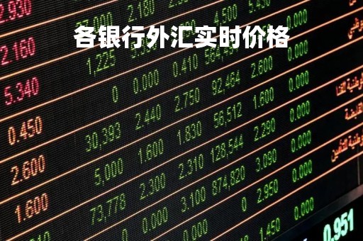 各银行外汇实时价格「各大银行外汇行情」