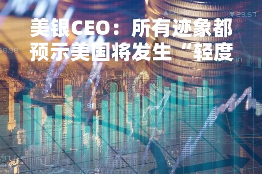 美银CEO：所有迹象都预示美国将发生“轻度衰退”