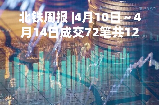 北铁周报 |4月10日~4月14日成交72笔共122.31万吨 北铁周报 |4月10日~4月14日成交72笔共122.31万吨