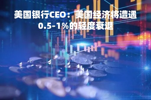 美国银行CEO：美国经济将遭遇0.5-1%的轻度衰退