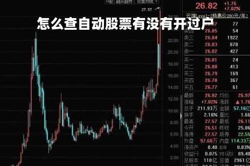 怎么查自动股票有没有开过户「怎么查个人股票是否开户」