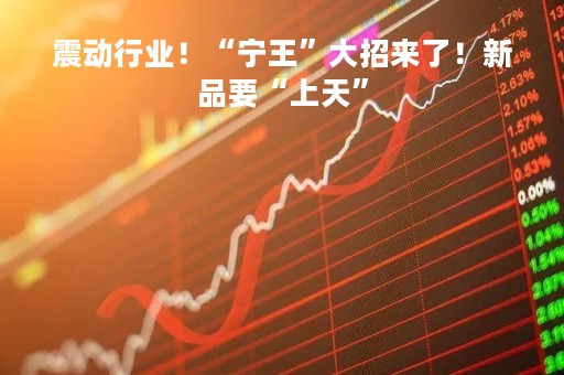 震动行业!“宁王”大招来了!新品要“上天” 震动行业!“宁王”大招来了!新品要“上天”