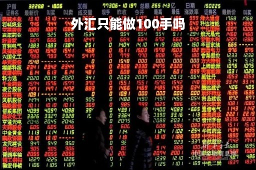 外汇只能做100手吗「外汇到底能不能做」