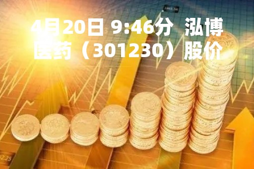 4月20日 9:46分  泓博医药（301230）股价快速拉升