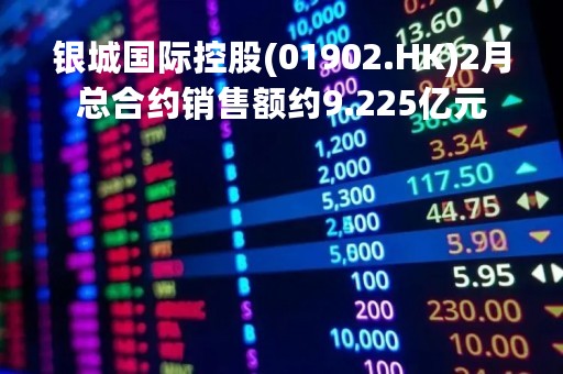 银城国际控股(01902.HK)2月总合约销售额约9.225亿元