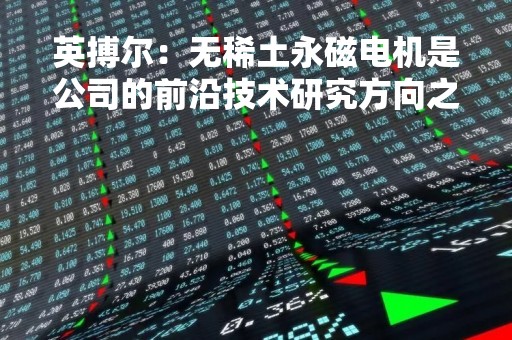 英搏尔：无稀土永磁电机是公司的前沿技术研究方向之一，暂未量产