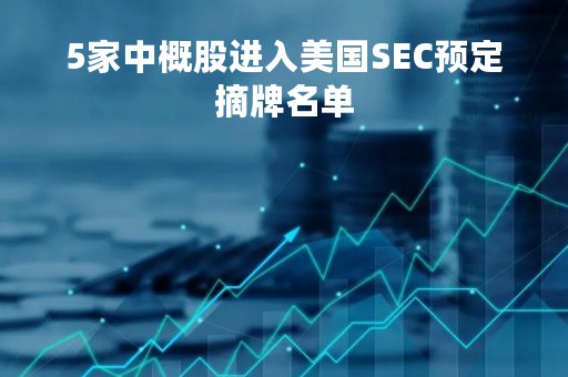 5家中概股进入美国SEC预定摘牌名单