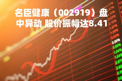 名臣健康（002919）盘中异动 股价振幅达8.41%  上涨7%（04-20）