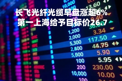长飞光纤光缆早盘涨超6% 第一上海给予目标价26.7港元
