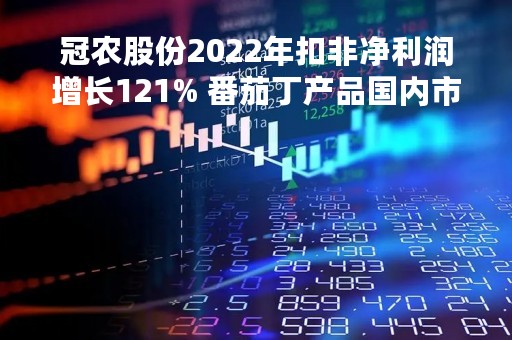 冠农股份2022年扣非净利润增长121% 番茄丁产品国内市场占有率突破60%